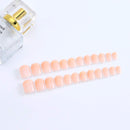 Yalice Square Fake Nails Glossy Short Press on Nails Acrylic Full Cover False Nails for Women and Girls 24Pcs (Nude Pink) Yalice