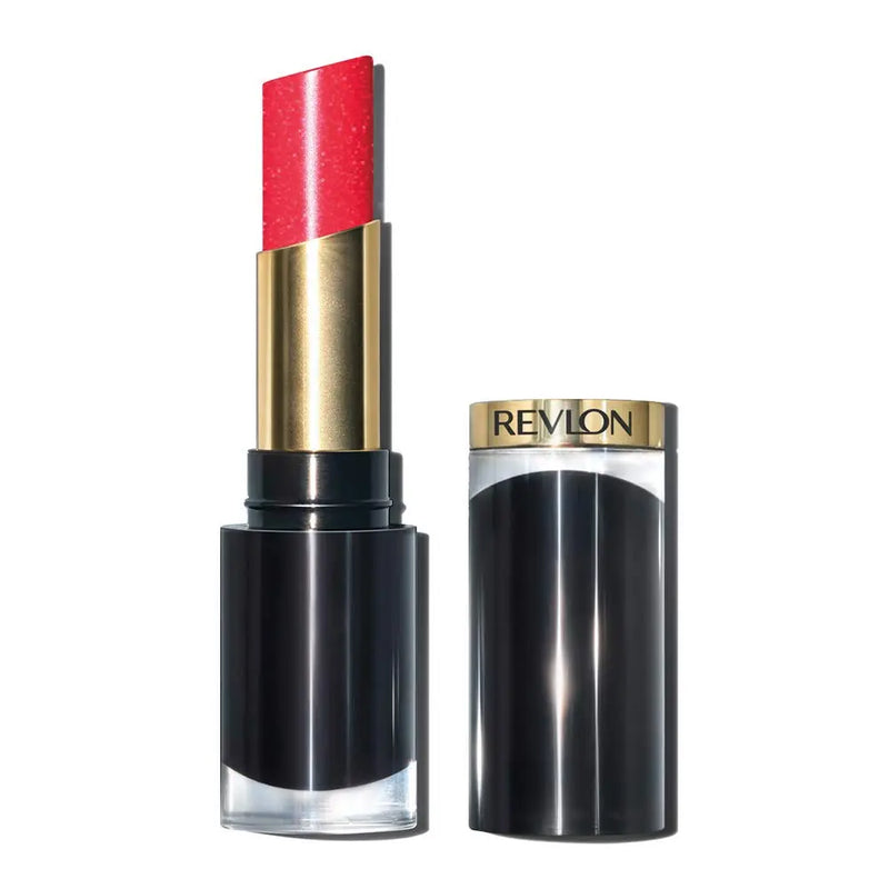 REVLON Super Lustrous Glass Shine Lipstick, Flawless Moisturizing Lip Color with Aloe, Hyaluronic Acid and Rose Quartz, Fire & Ice (005), 0.15 oz REVLON Store