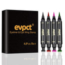 4 Color Winged Eyeliner Stamps Set,evpct Wing Waterproof Eyeliner Stamp Tool Wingliner,Black Red Pink Green Matte Liquid Eyeliner Colorful Set Colored Cat Eye Stamp Eyeliner Liners Pencil Pen Kit evpct