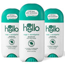 hello White Sage + Eucalyptus Deodorant With Shea Butter for Women + Men, 24 Hour Odor Protection, No Aluminum + No Baking Soda, Vegan & Parabens Free, 2.6oz, 3 count hello