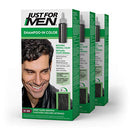 Just For Men Shampoo-In Color, Mens Hair Dye with Vitamin E for Stronger Hair - Darkest Brown Black, H-50A, 3 Pack (Formerly Original Formula) Just for Men