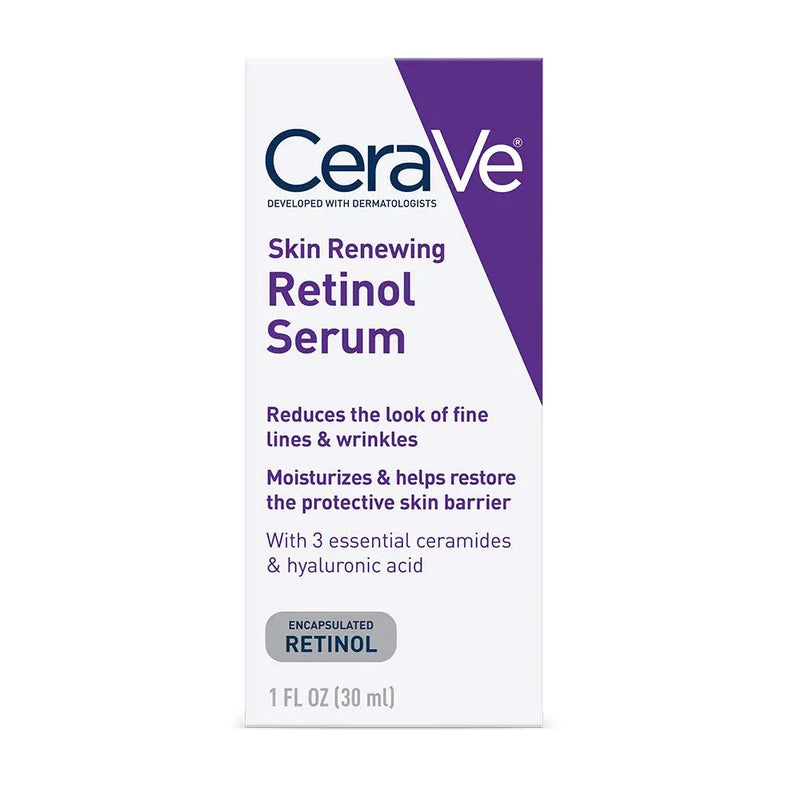 CeraVe Anti Aging Retinol Serum | Cream Serum for Smoothing Fine Lines and Skin Brightening | With Retinol, Hyaluronic Acid, Niacinamide, and Ceramides | 1 Ounce CeraVe