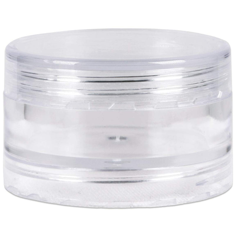 Beauticom 10G/10ML Round Stackable Transparent Plastic Makeup Lotion Cream Cosmetic Ointment Jars with Screw Cap Lid (1 Column (6 Pieces)) Beauticom