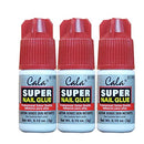 3 bottles Super nail Glue professional Salon Quality,Quick and Strong Nail liquid adhesive CALA-TM