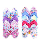 12Pcs/18Pcs 5 INCH Hair Bows Ribbon Hair Bow Alligator Clips including unicorn hair bow rainbow hair bow (5IN, 6) JOJO BOW