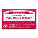 Dr. Bronner’s - Pure-Castile Bar Soap (Rose, 5 ounce) - Made with Organic Oils, For Face, Body and Hair, Gentle and Moisturizing, Biodegradable, Vegan, Cruelty-free, Non-GMO Dr. Bronner's