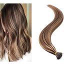 I Tip Human Hair Extensions Cold Fusion Hairpiece 100 Strands/Pack Pre Bonded Keratin Stick Tipped Hair Extensions Long Straight Silky For Women