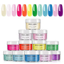 Modelones Acrylic Powder, 12 Spring Summer Colors Nail Acrylic Powder Pink Blue Neon Acrylic Nail Powders for French Nail Art 3D Manicure Beginner DIY Salon Gift Easter, No Nail Lamp Needed modelones