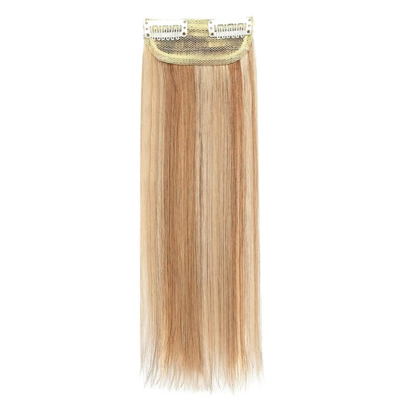 Hairro Seamless Clip in Mini Hairpiecs 10 Inch 100% Human Hair Extensions for Men and Women Adding Volume Highlight