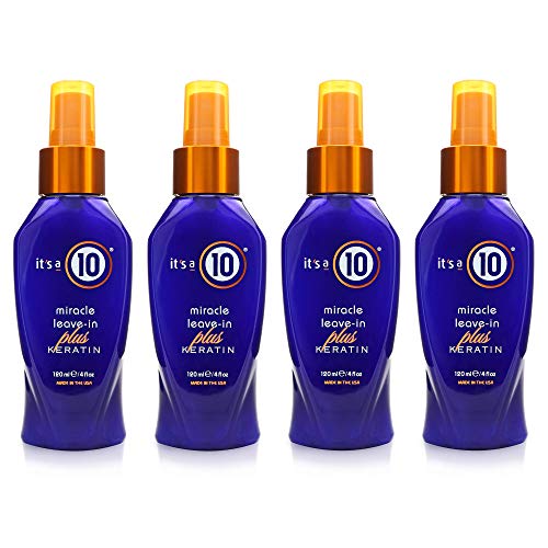 It's a 10 Haircare Miracle Leave-In Plus Keratin Spray, 4 fl. oz. (Pack of 4) It's a 10 Haircare
