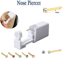Nose Piercing Kit Nose Piercing Gun Disposable Safe Sterile Piercing Unit For Self Nose Studs Gold Color Piercing Gun Kit Tool Body Jewelry 1 Units (2mm White CZ-G201