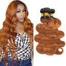 Feelgrace Soft Human Hair 3 Bundles Ombre 1B/30 Color 10A Brazilian Virgin Body Wave Hair Extension Bundles 100% Unprocessed Brazilian Hair (16 18 20) Feelgrace