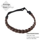 Braid Headband Chunky Braided Hair Band for Women Kids Synthetic Plaited Hairband Braiding Hairpiece Classic Wide Elastic Stretch Hairband 3 Strands Brown Mixed Benehair