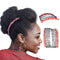 Banana Clip for Thick Curly Hair, Stretchy & Adjustable - Protective Elastic Combs Make Great Hair Accessories for Kinky, Curly Ponytail, Mohawk, Bun (Large, Peach & Rose) HairZing