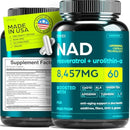 NAD Supplement 8457mg Extra Strength NMN Alternative Liposomal + Green Tea for Women & Men w/Urolithin A, Resveratrol, CoQ10, Alpha Lipoic Acid. Infinity Warehouse