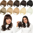 ROSEBUD Bangs Hair Clip in Bangs Hair Extensions Synthetic Flat Bang with Temples Front Face Fringe Bangs Hair Pieces for Women Rose bud