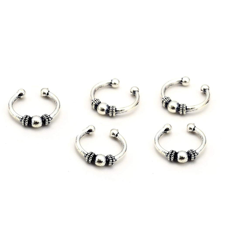 Victray Boho Hair Braid Rings Hair Clip Fahion Hair Accessories for Women and Girls Pack of 5(silver) Victray