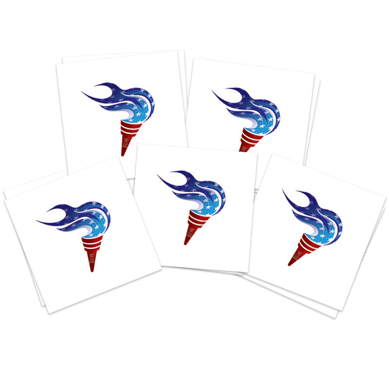 Olympic Torch Temporary Tattoos (10-PACK) | Skin Safe | MADE IN THE USA| Removable Fashiontats