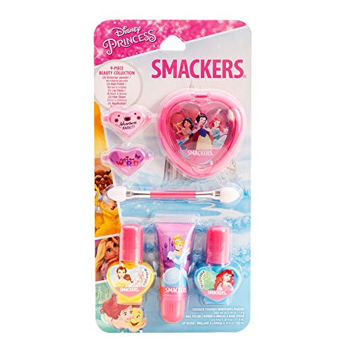 Lip Smacker Disney Color Collection, Princess Makeup Set, Lip Gloss, Shimmer Powder, Nail Polish Lip Smacker