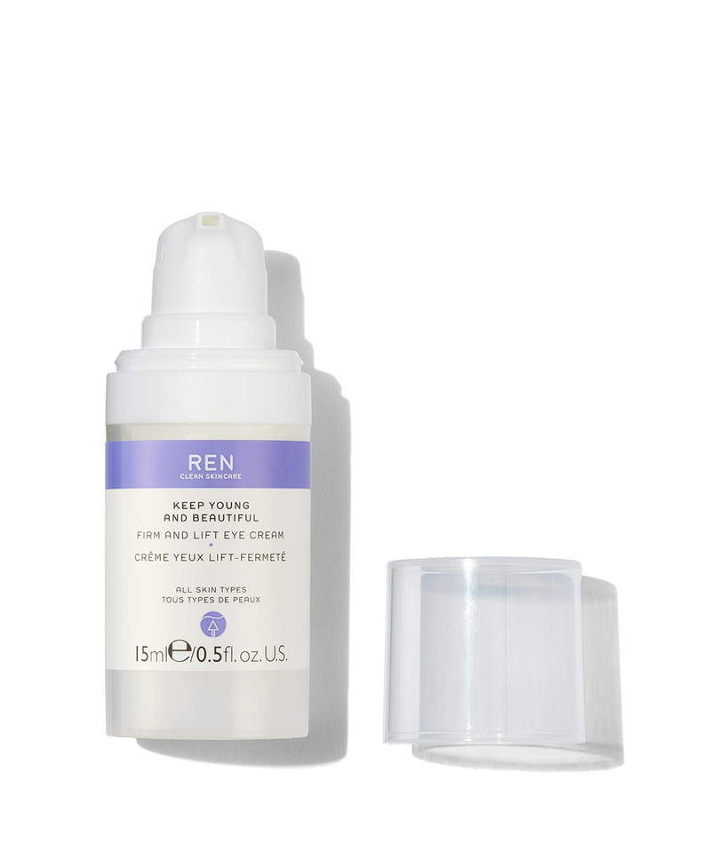 REN Clean Skincare - Keep Young And Beautiful Firm And Lift Eye Cream - Hydrating Anti-Wrinkle Eye Cream - Line Smoothing & Firming Cream for Eyes - Clean, Vegan Facial Products, 15 ml REN Clean Skincare