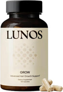 Lunos Grow Hair Growth Supplements - 17 Ingredient Formula with Biotin, Saw Palmetto, & Marine Collagen for Thicker, Fuller Hair - Hair Growth Vitamins for Women & Men Infinity Warehouse