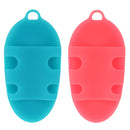 INNERNEED Food-grade Silicone Body Scrubber Shower Cleansing Brush Bath Exfoliating Skin Massage Tool, for Sensitive and all Kinds of Skin (Blue+Pink) INNERNEED