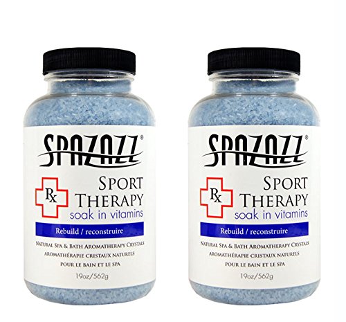 Spazazz Aromatherapy Spa and Bath Crystals -Therapy (2 Pack) (Sport Therapy - 2pk) Spazazz