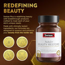 Swisse Plus NAD+ Beauty Restore | Clinically Tested Ingredients | NAD+ Supplement for Men & Women | Supports Collagen Formation, Skin Elasticity & Anti-Aging Supplement | 30 Capsules Infinity Warehouse