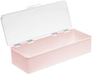 mDesign Makeup Storage Stackable Organizer Box for Bathroom Vanity, Countertops, Drawers - Holds Blenders, Eyeshadow Palettes, Lipstick, Lip Gloss, Makeup Brushes - Hinged Lid - 2 Pack - Pink/Clear mDesign Store
