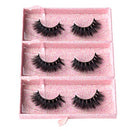 Arimika 3 Packs Fluffy Long Thick Dramatic Look Handmade Reusable 3D Mink False Eyelashes D008 ARIMIKA