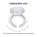 BEYELIAN Glue Rings, 100 Pcs Lash Glue Cups, Lash Extension Supplies, Lash Glue Holder for Volume Lashes Fan BEYELIAN