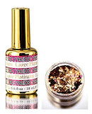 DND DC PLATINUM Gel Polish, Premium Gel Polish for Nails Containing Glitter, Daisy Nails (with bonus side Glitter) Made in USA (Lazer Pink Platinum (196).) DND DC
