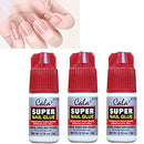3 bottles Super nail Glue professional Salon Quality,Quick and Strong Nail liquid adhesive CALA-TM