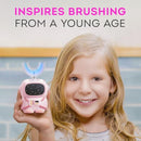 Bendi Sensory 360 Round U-Shaped Astronaut Design Mouthguard Electric Toothbrush for Kids Ages 2-7 - Automatic Memory Function - 5 Modes Toothbrush with Multiple Heads – Kids Travel Essentials (Pink) Infinity Warehouse