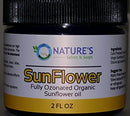 Nature's Salves and Soaps 100% Fully Ozonated Unrefined Organic Sunflower Oil - 2 Oz - * Glass Jar * Nature's Salves and Soaps