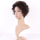 S-noilite Short Brown Curly Hair Wig Women Natural Fluffy Cosplay Daily Party Costume Full Wigs S-noilite