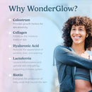 WONDERCOW Hair Skin and Nails Vitamins w/Bovine Colostrum, Collagen, Hyaluronic Acid, Biotin, Zinc, & Lactoferrin┃Supports Faster Hair Growth, Stronger Nails and Glowing Skin (30 Servings, Capsule) Infinity Warehouse