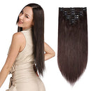 Double Weft 100% Remy Human Hair Clip in Extensions Highlight Highlighted
