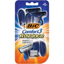 BIC Comfort 3 Advance Men's Disposable Razor, 4 Count BIC