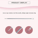 NIUTA Blackhead Remover Comedone Extractor Acne Needle Nose Facial Cleaning Tool Kit, Silver, 1 Count (Pack of 4) NIUTA
