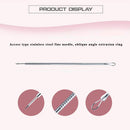 NIUTA Blackhead Remover Comedone Extractor Acne Needle Nose Facial Cleaning Tool Kit, Silver, 1 Count (Pack of 4) NIUTA