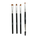 BENLILY 4pcs Eyebrow Brushes Set Eyeliner Groom Kit - Angled, Flat, Shader, and Spoolie Brush Benlily