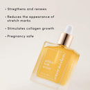 Evereden Golden Belly Serum 1.7 fl oz. | Clean Women's Body care for Pregnancy and Postpartum | Natural and Plant Based Maternity Skincare | Non-toxic Belly Oil Evereden