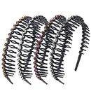 Yeshan Plastic Teeth headbands for Women Multicolors Non-slip Tooth Comb Headbands Hair Hoops Soft Hair Accessories,Pack of 6 Yeshan