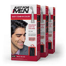 Just For Men Easy Comb-In Color (Formerly Autostop) Mens Hair Dye, Easy No Mix Application - Real Black, A-55, 3 Pack Just for Men