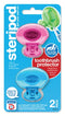 Steripod Clip-On Toothbrush Protector, Keeps Toothbrush Fresh and Clean, Fits Most Manual and Electric Toothbrushes, Pink and Blue, 2 Count Steripod