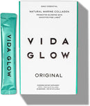 Vida Glow Marine Collagen Powder - Anti Aging Supplement with Collagen Peptides, Promotes Glowing Skin, Strong Nails, Healthy Hair | 30 Servings, Mango Flavor Infinity Warehouse