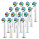 Professional White Replacement Brush Heads w/ 3D Whitening, Compatible with Oralb Braun Electric Toothbrush- 16 Pro Style- Fits The Oral-B Kids Care 1000 Etc. Alayna