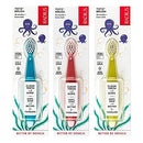RADIUS Totz Toothbrush Extra Soft Brush BPA Free & ADA Accepted Designed for Delicate Teeth & Gums for Children 18 Months & Up - Blue Coral Yellow - Pack of 3 RADIUS