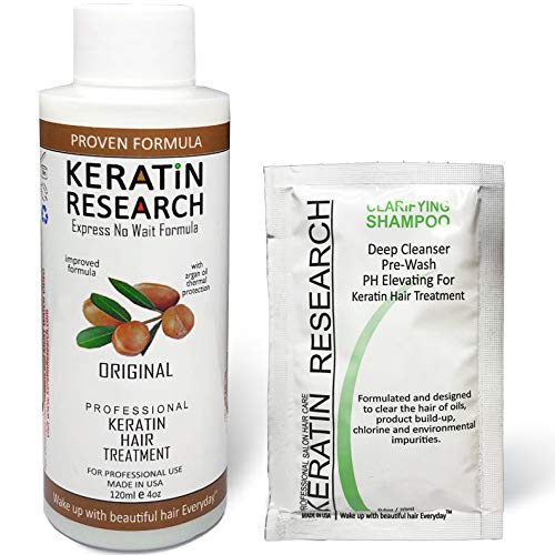 Brazilian Keratin Blowout Hair Treatment Complex 120ml Professional Results Straightens and Smooths Hair Queratina Keratina Brasilera Tratamiento KERATIN RESEARCH
